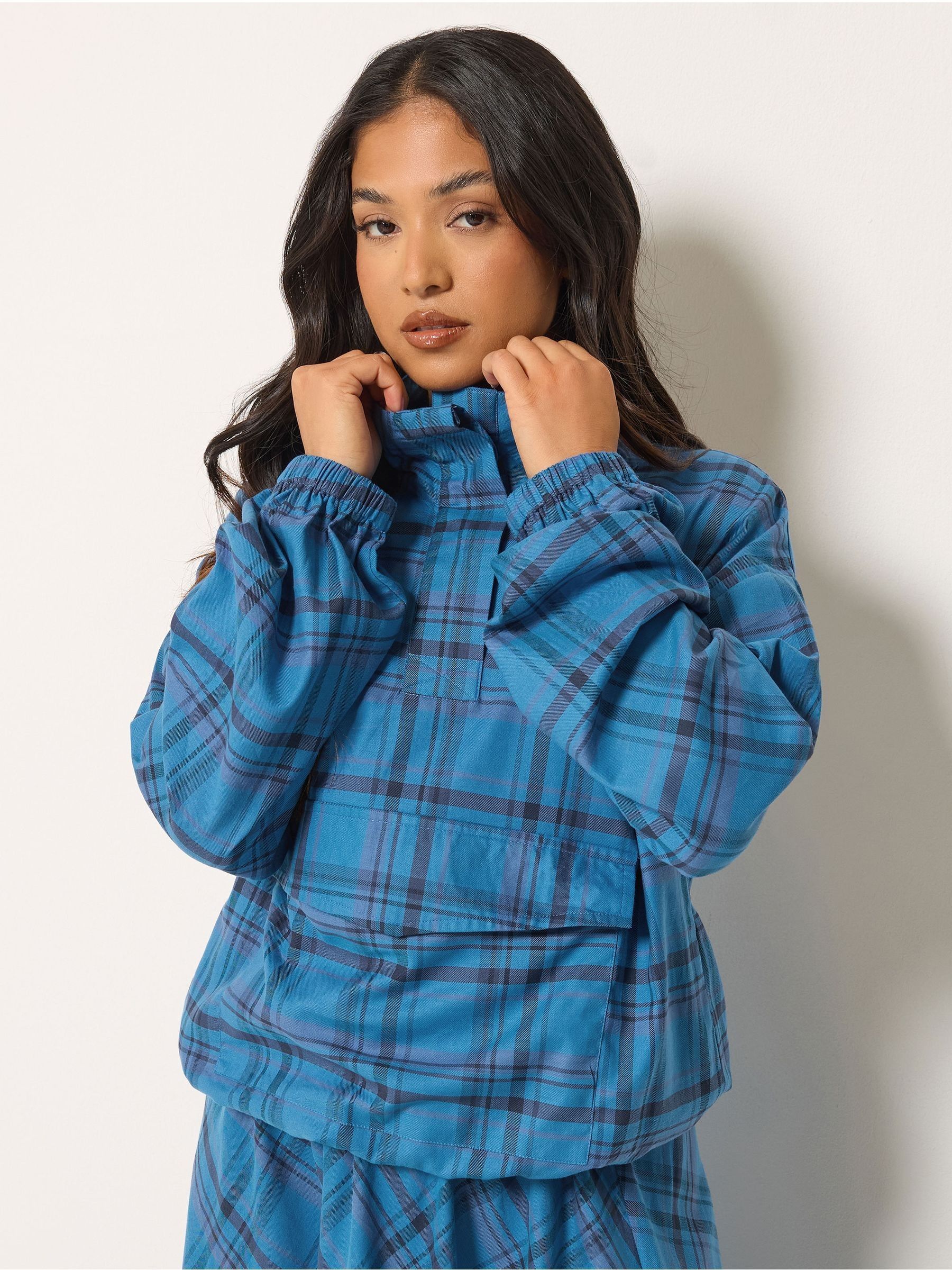 Pixiegirl Women's Blue Petite Check Print Shirt In | : Size 18 - Image 6
