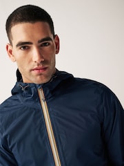 Navy Blue Lightweight Waterproof Hooded Packable Jacket - Image 5 of 13