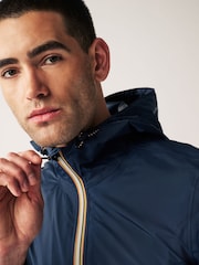 Navy Blue Lightweight Waterproof Hooded Packable Jacket - Image 6 of 13