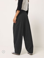 PixieGirl Petite Black Cord Barrel Leg Trousers - Image 3 of 6