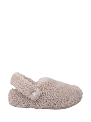 Crocs Brown Classic Cozzzy Kids Slippers - Image 1 of 4