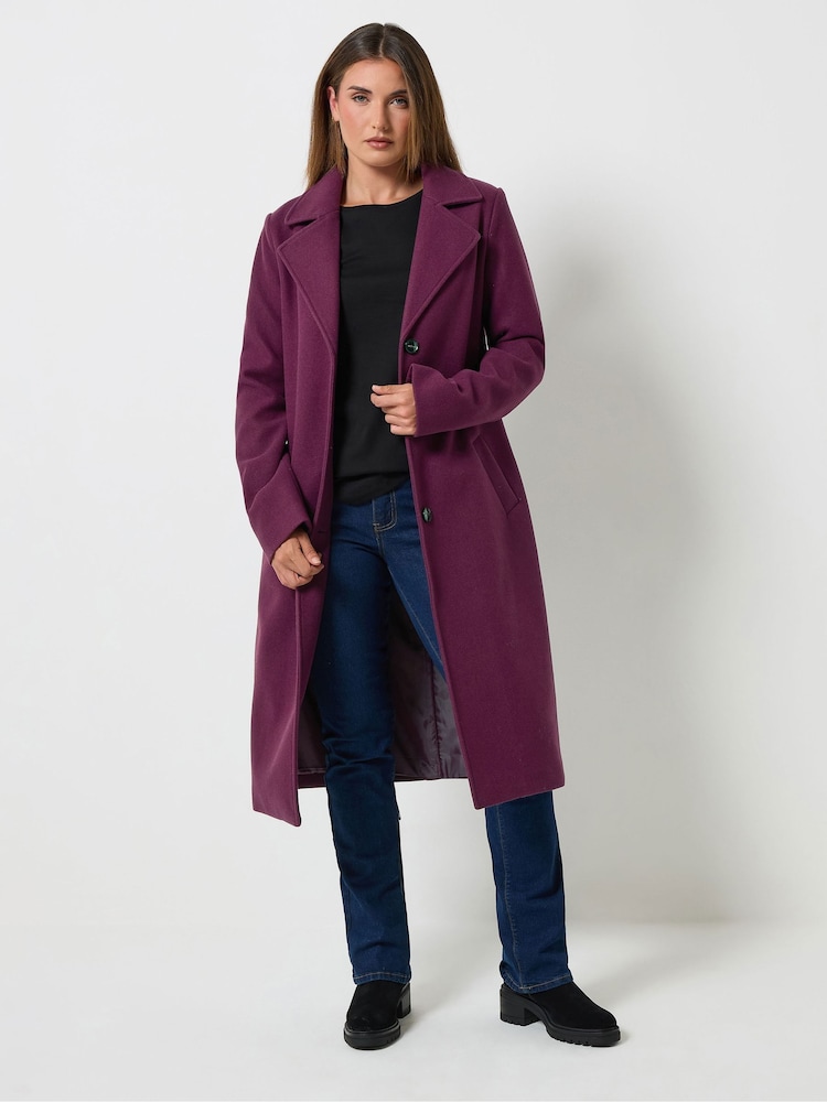 أرجواني - معطف City من Long Tall Sally - صورة 1 من 7 أرجواني - معطف City من Long Tall Sally - صورة 1 من 7