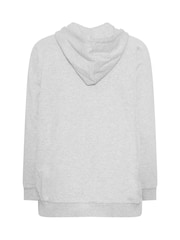 Yours Curve Grey Zip Through Raglan Hoodie - Image 7 of 7