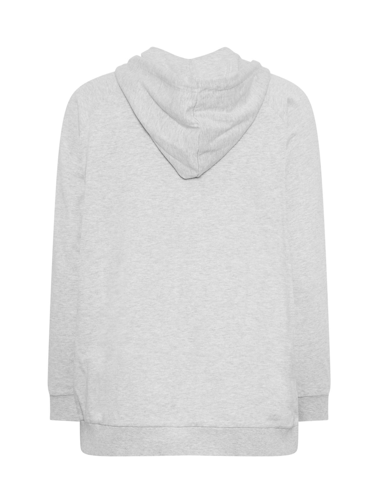 Yours Curve Grey Zip Through Raglan Hoodie - Image 7 of 7 Yours Curve Grey Zip Through Raglan Hoodie - Image 7 of 7