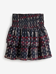 Black/Red Chiffon Mini Skirt - Image 6 of 7