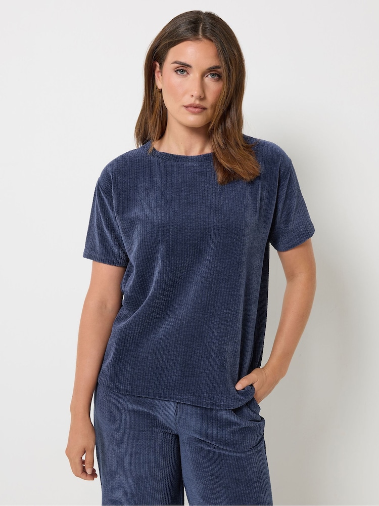 Long Tall Sally Blue Cord T-Shirt - Image 1 of 6