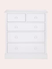Laura Ashley Cotton White Ashwell Chest of 5 Drawers - Image 3 of 5
