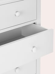 Laura Ashley Cotton White Ashwell Chest of 5 Drawers - Image 5 of 5