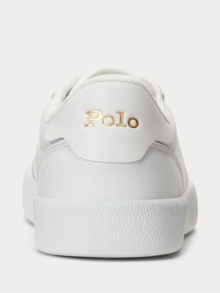 Bela - Polo Ralph Lauren športni copati s črtami Court Vulc - Slika 5 iz 5