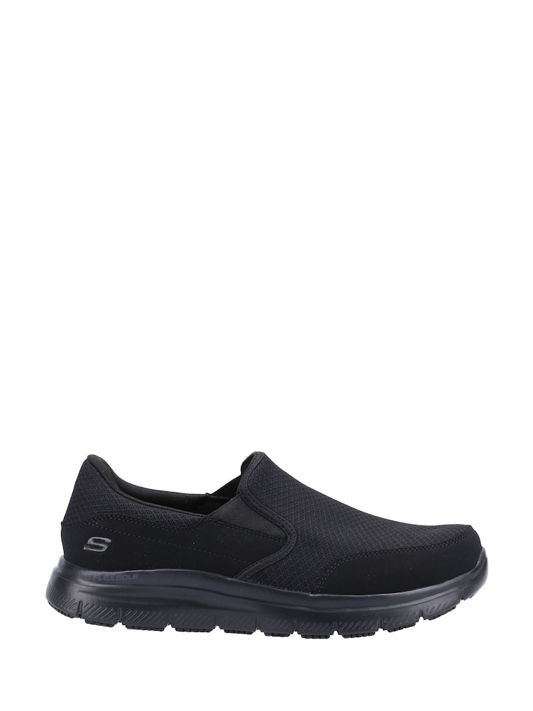 Skechers Black Flex Advantage Wide McAllen Sr Occupational Shoes - Image 1 of 4 Skechers Black Flex Advantage Wide McAllen Sr Occupational Shoes - Image 1 of 4