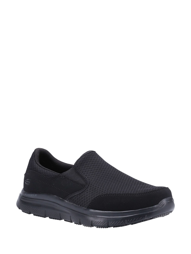 Skechers Black Flex Advantage Wide McAllen Sr Occupational Shoes - Image 2 of 4 Skechers Black Flex Advantage Wide McAllen Sr Occupational Shoes - Image 2 of 4