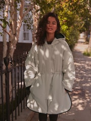 Black Reversible Shower Resistant Hooded Quilted Coat - Image 4 of 9