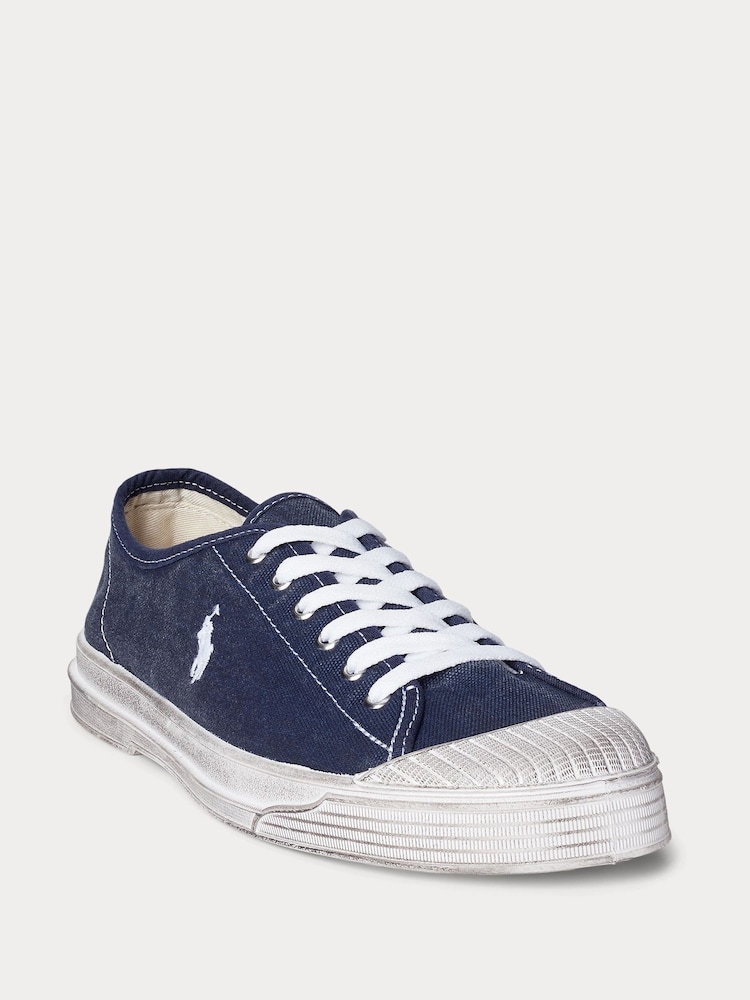 Polo Ralph Lauren Essence 100 Canvas Cap Toe Trainers - Image 2 of 4