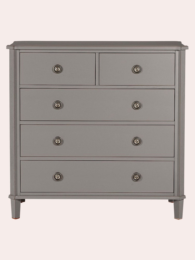 Laura Ashley Pale Charcoal Henshaw Two+Three Drawers Chest - Image 2 of 5