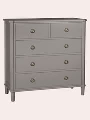 Laura Ashley Pale Charcoal Henshaw Two+Three Drawers Chest - Image 3 of 5