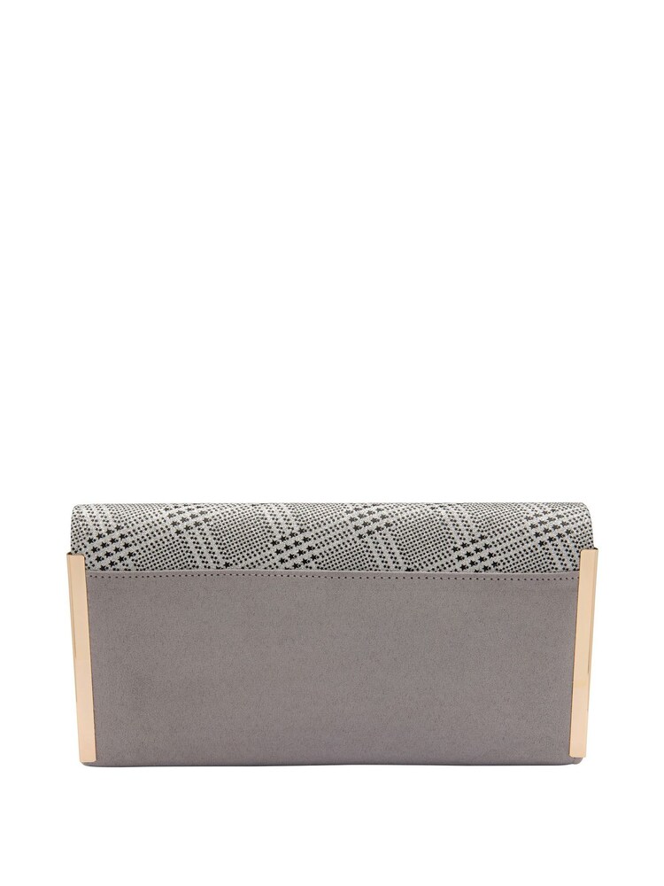 Lotus Silver Gold Clutch Bag with Chain - Image 2 of 4