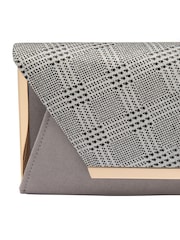 Lotus Silver Gold Clutch Bag with Chain - Image 4 of 4