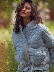 Blue Quilted Jacket - Image 1 of 8