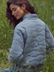Blue Quilted Jacket - Image 3 of 8
