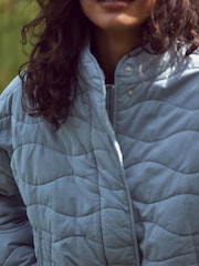 Blue Quilted Jacket - Image 4 of 8