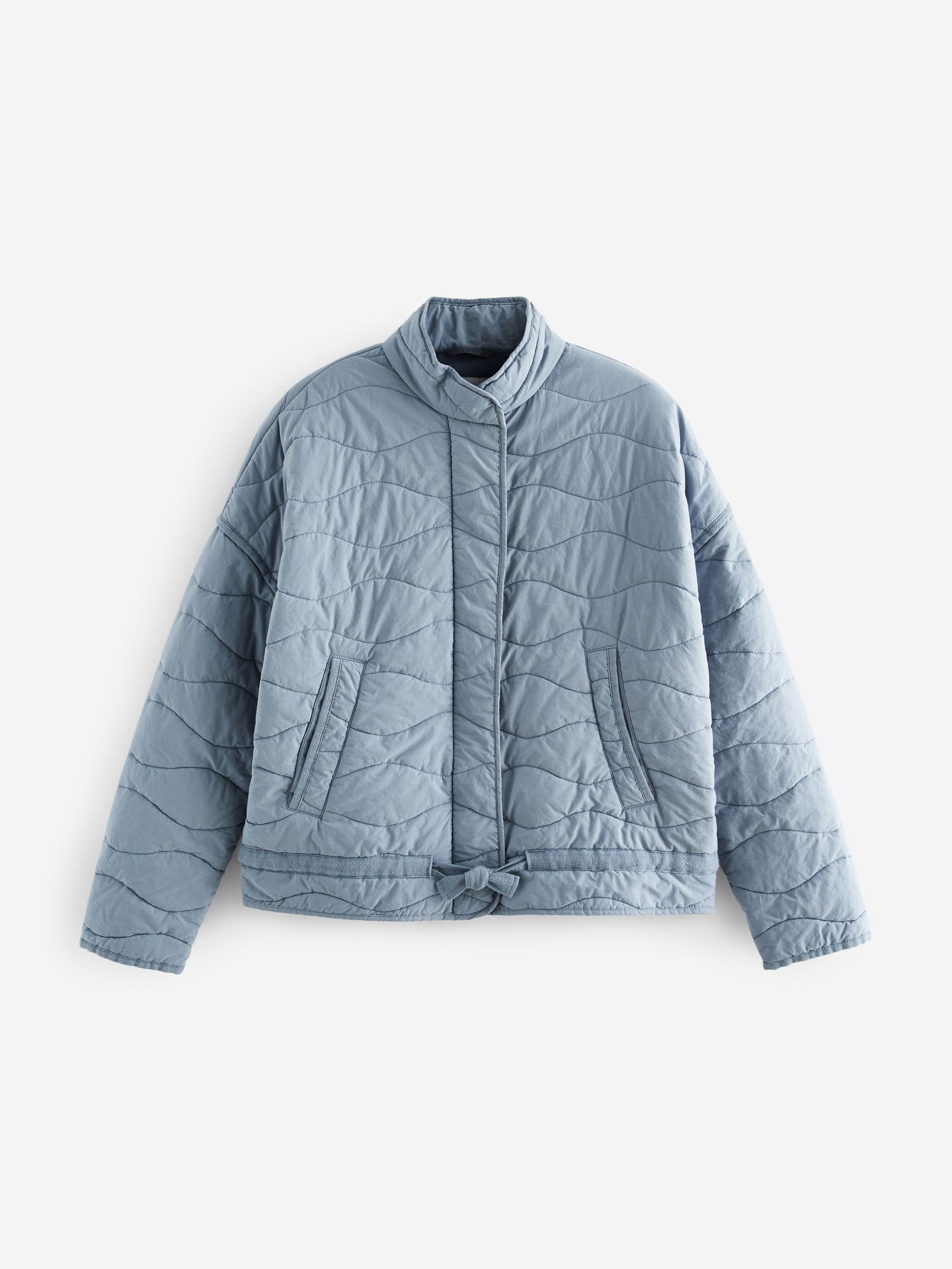Buy Blue Quilted Jacket from Next Luxembourg