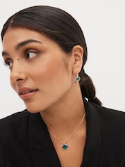 Gold Tone Sparkle Diamond Drop Pull Through Earrings - Image 3 of 4