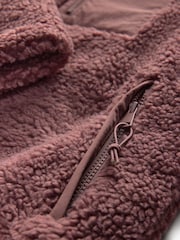 Rose Pink Teddy Borg Jacket - Image 9 of 9