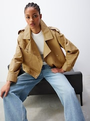 Camel Cropped Trench - Image 1 of 7