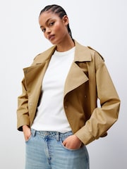 Camel Cropped Trench - Image 2 of 7