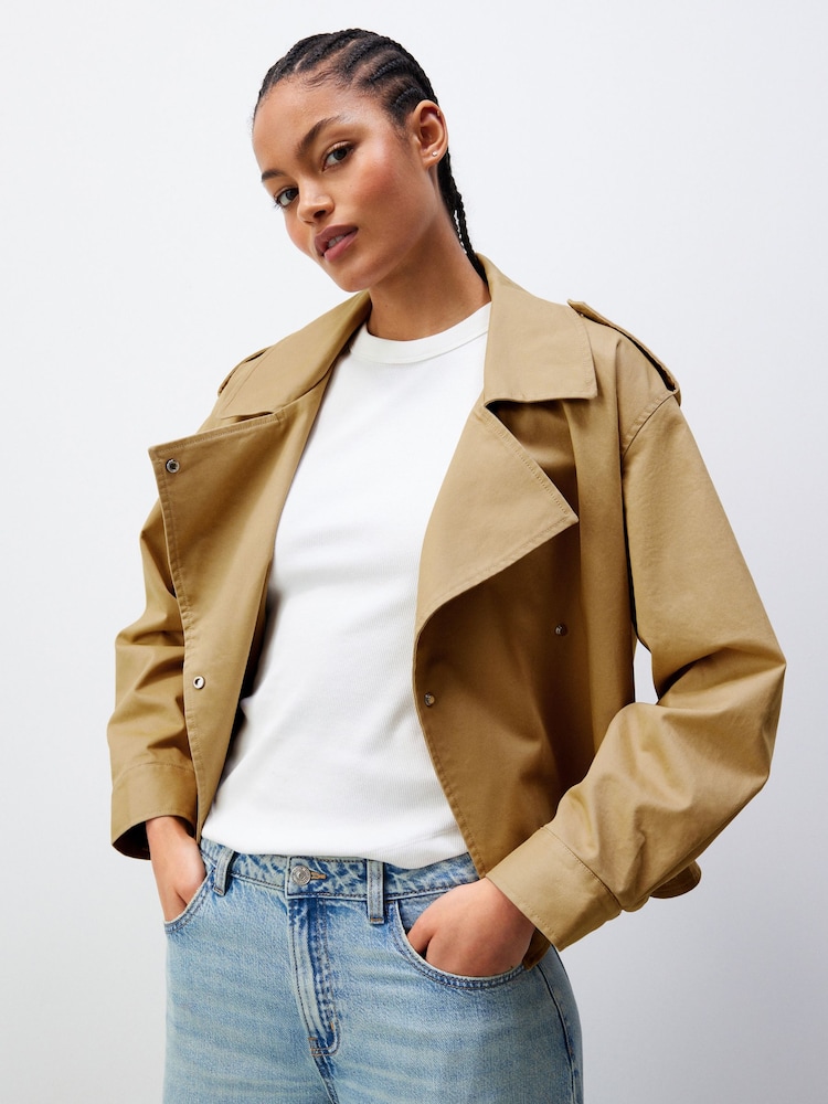 Camel Cropped Trench - Image 2 of 7