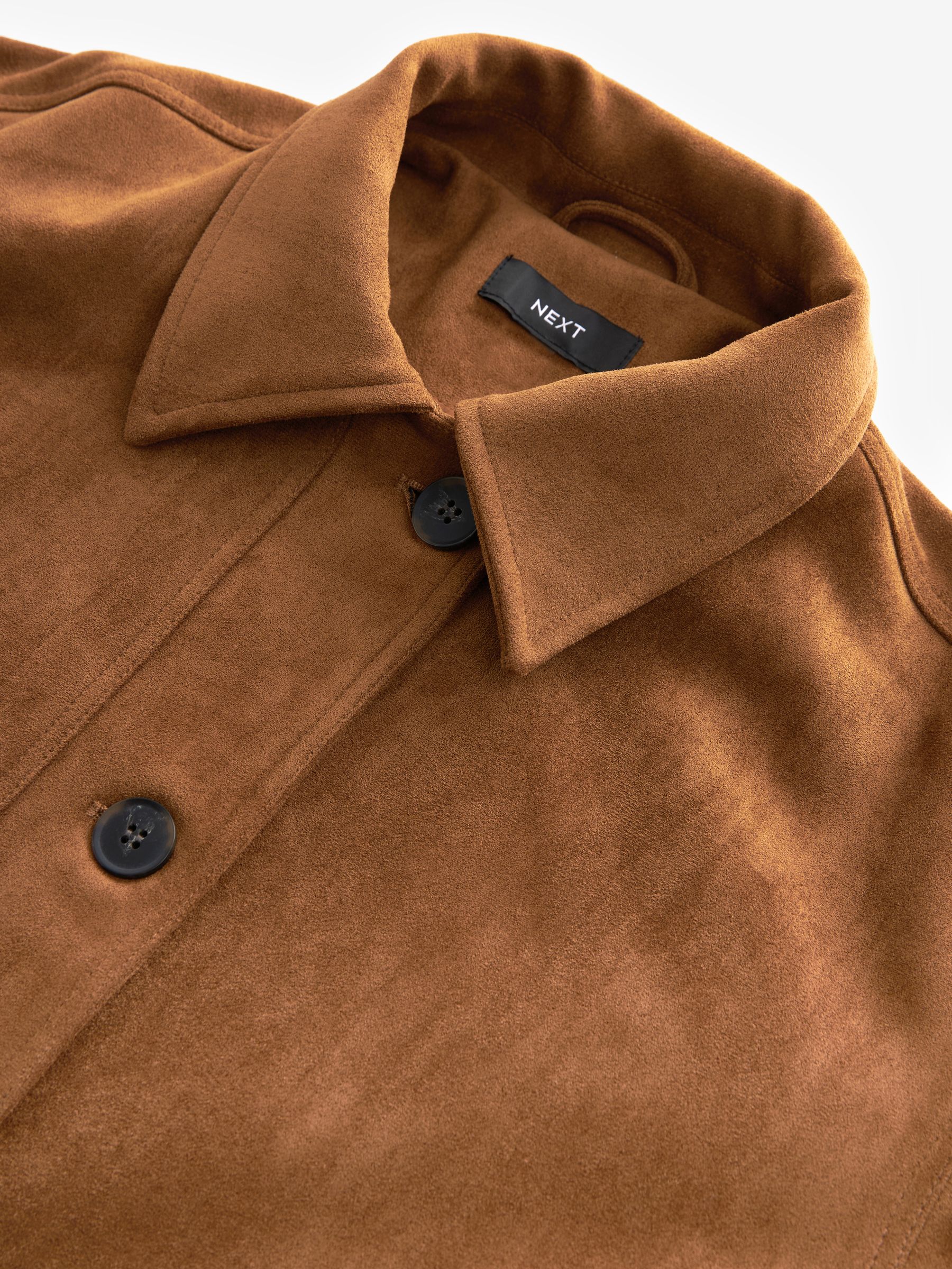 Buy Tan Brown Retro Faux Suede Jacket from Next Germany
