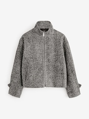 Black/White Funnel Neck Jacket - Image 6 of 9