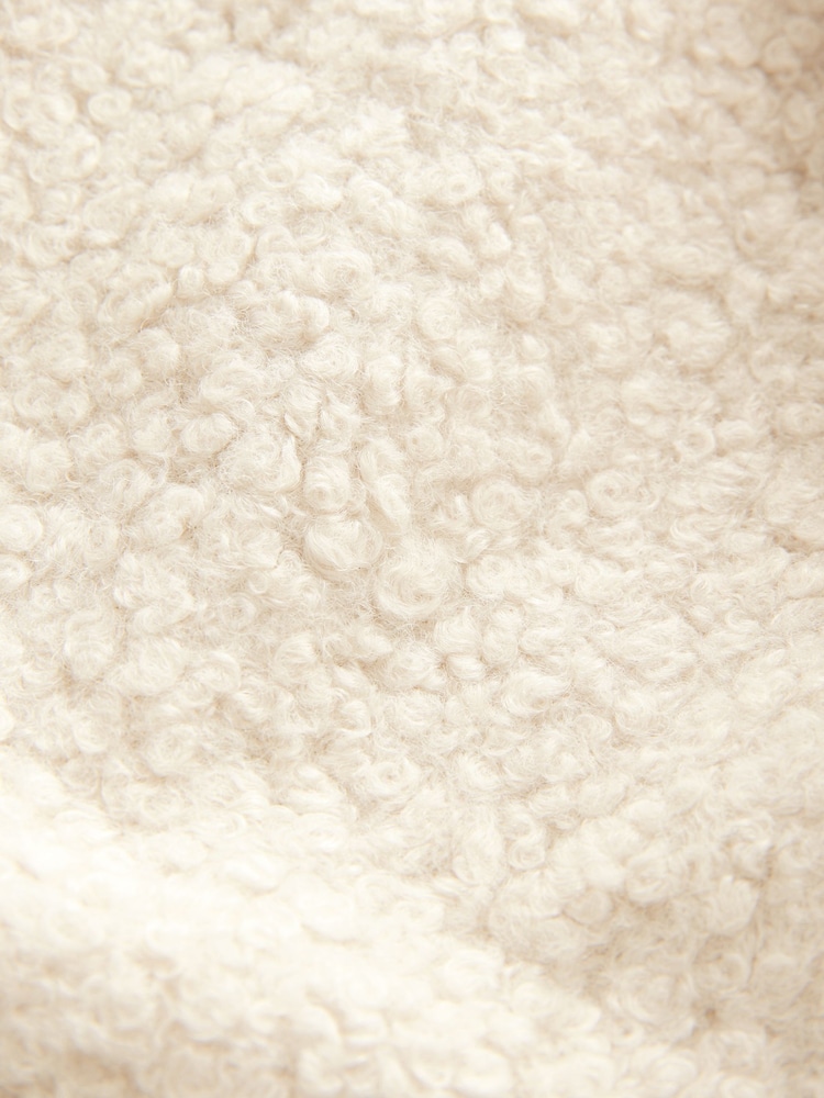 Ecru Cream Textured Funnel Neck Jacket - Image 8 of 8