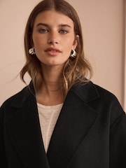 Black Premium Handsewn Wool Blend Blazer Coat - Image 4 of 6