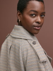 Heritage Check Short Wrap Trench Coat - Image 5 of 8