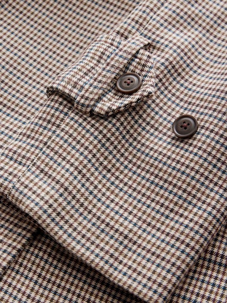 Heritage Check Short Wrap Trench Coat - Image 6 of 8