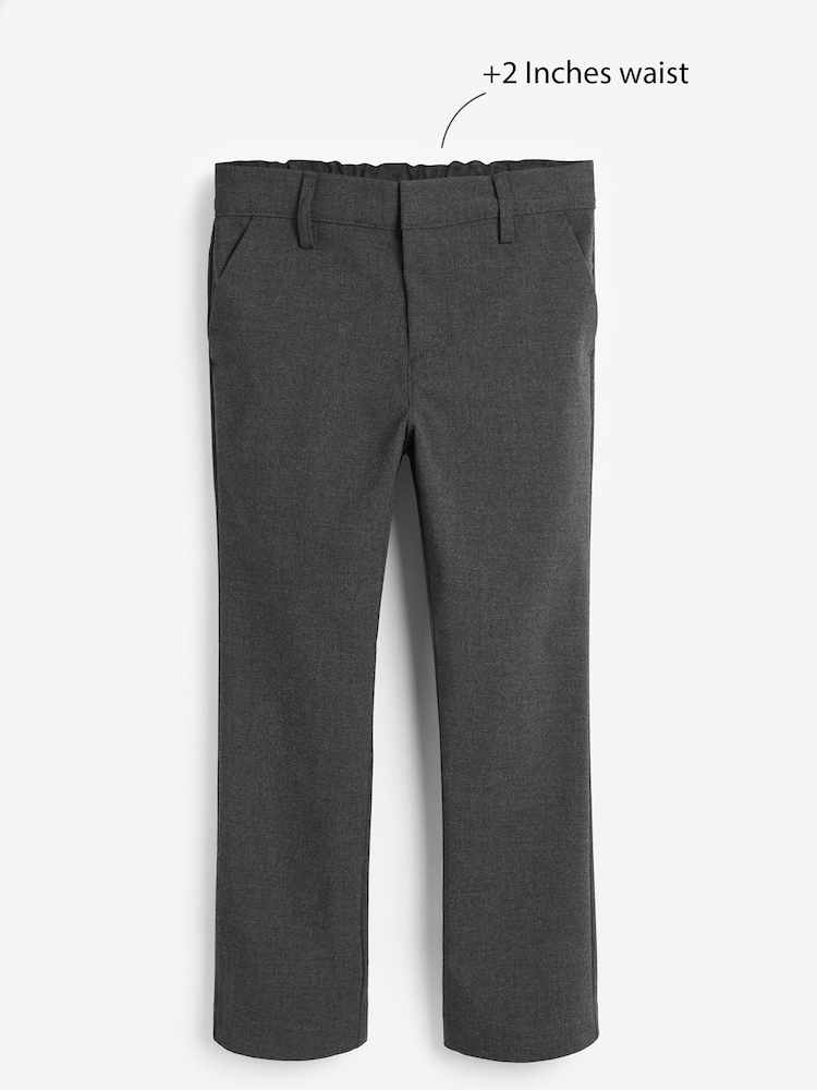Grey Plus Waist School Formal Stretch Skinny Trousers (3-17yrs) - Image 11 of 11