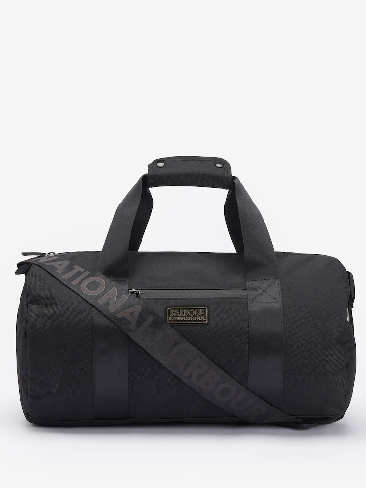 Barbour® International Knockhill Essential Black Holdall Bag - Image 1 of 6
