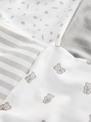 Grey Bear Baby Muslins 100% Cotton Cloths 4 Pack - Image 10 of 11