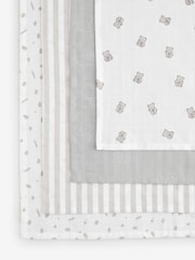 Grey Bear Baby Muslins 100% Cotton Cloths 4 Pack - Image 11 of 11