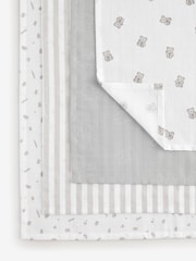 Grey Bear Baby Muslins 100% Cotton Cloths 4 Pack - Image 7 of 11
