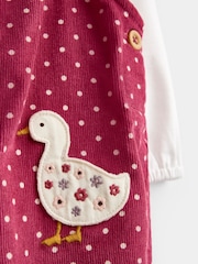 Jojo Maman Bébé Applikation Fløjl smækbukser & Topsæt - Billede 6 af 7