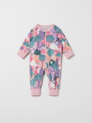 Polarn O. Pyret Pink Organic Cotton Sleepsuit - Image 2 of 4