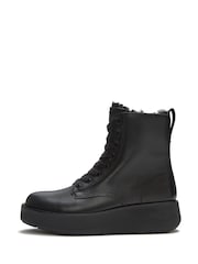 FitFlop Black Gen-FF Roam Shearling Boots - Image 1 of 4