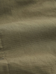 Khaki Green Textured Button Up Shacket - Image 10 of 10