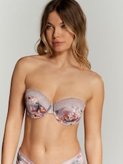 B by Ted Baker Pink Floral Clear Back Balcony Bra - Bild 2 von 7