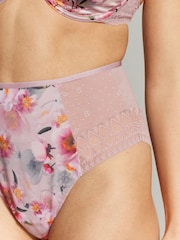 B by Ted Baker Pink Floral Tummy Control High Waist Briefs 2 Pack - Image 3 of 10
