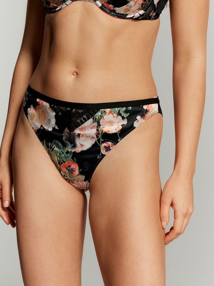 B by Ted Baker Brazillian Black Floral Knickers 2 Pack - Image 2 of 9