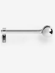 Chrome Ball Finial Extendable Curtain 19mm Pole Kit - Image 1 of 5