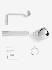 Chrome Ball Finial Extendable Curtain 19mm Pole Kit - Image 5 of 5